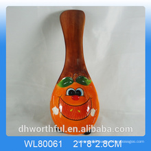 Cutely apple figurine ceramic spoon rest for kitchen decor